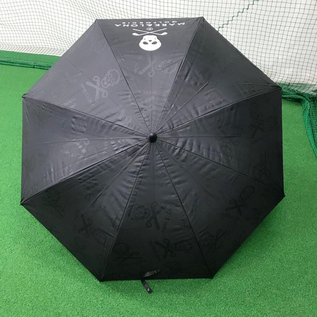  【即決価格】【ゴルフ用傘】マーク&ロナ／柄のさきから傘の先まで全長92cm／ブラック_画像1