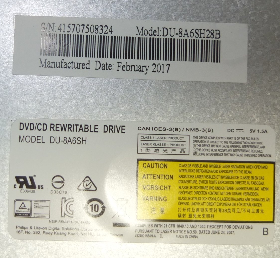 9.5mm厚 内蔵 DVD-マルチレコーダーライブ DU-8A6SH　新品ベゼル付_画像4