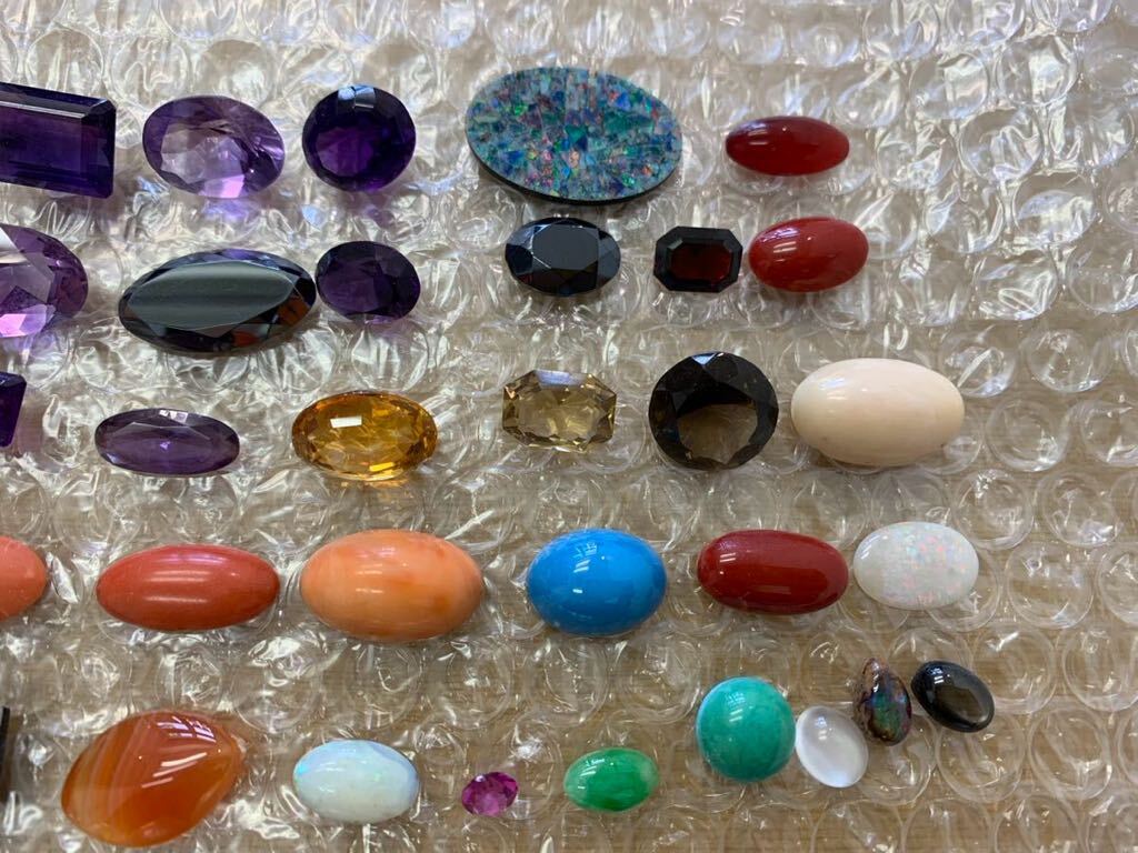  natural stone unset jewel color stone gem opal . summarize 