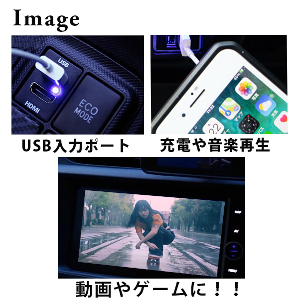 スズキ車用 SUZUKI USB入力＆HDMI入力 スイッチパネル 約35mm×23.5mm_画像2