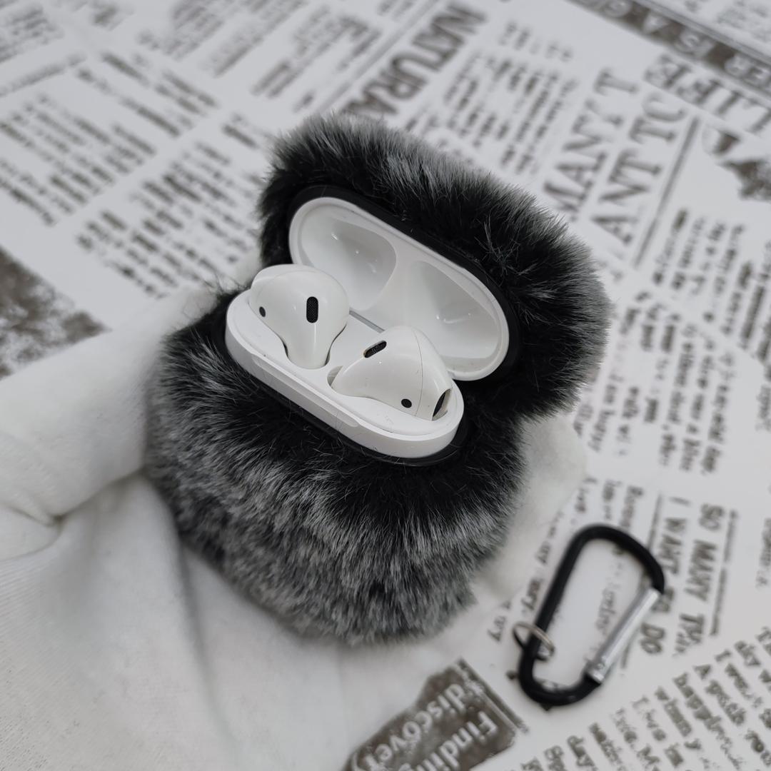 [C66] AirPods 1・2 ぬいぐるみケース グレー