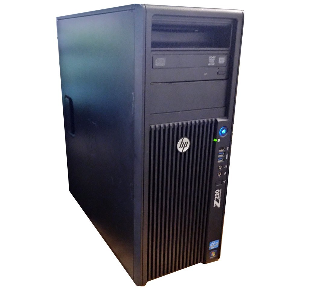 HP workstation Z220 Xeon E3-1225v2 3.60GHz / 8GB / HDD 500GB SSD 24GB_画像1