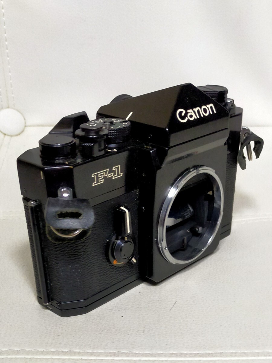 キャノン F1 Canon モータードライブFN NewFD100mm F3.5 プロストラップ フィルムカメラ 一眼レフカメラ 池中玄太の画像2