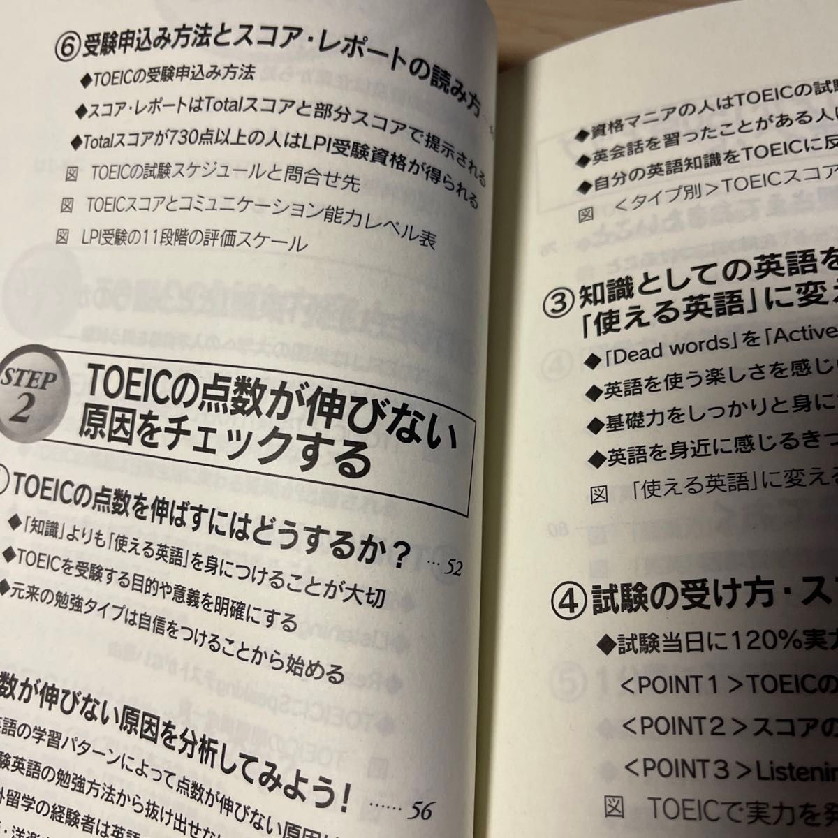 本2冊　①TOEICテスト150点アップスピード学習法　　②中学3年分の英語がいっぺんにおさらいできる本