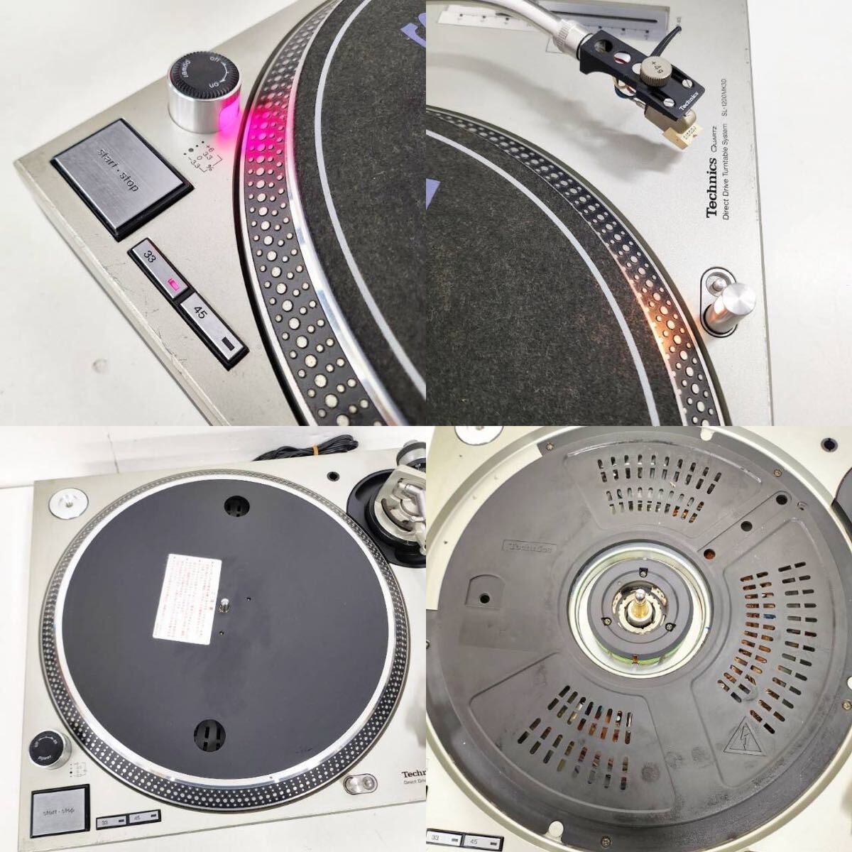 Technics SL-1200MK3D テクニクス レコードプレーヤー カートリッジPICKERING XV-15/D150DJ　アダプター ターンテーブル 現状【NK6066】_画像5