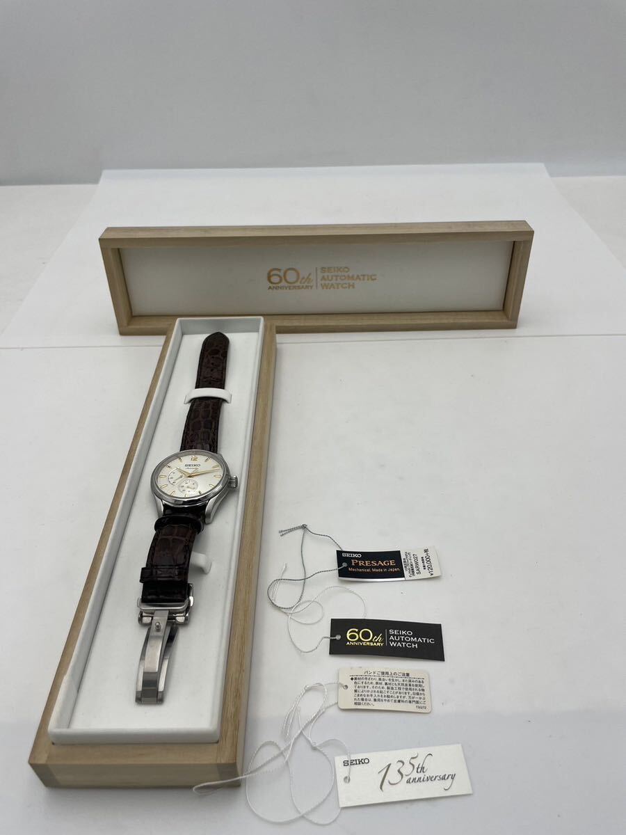 美品 SEIKO セイコー プレザージュ セイコー創業135周年記念 自動巻腕時計60周年記念限定モデル 自動巻き SARW027 6R27-00K0【NK6001】の画像9