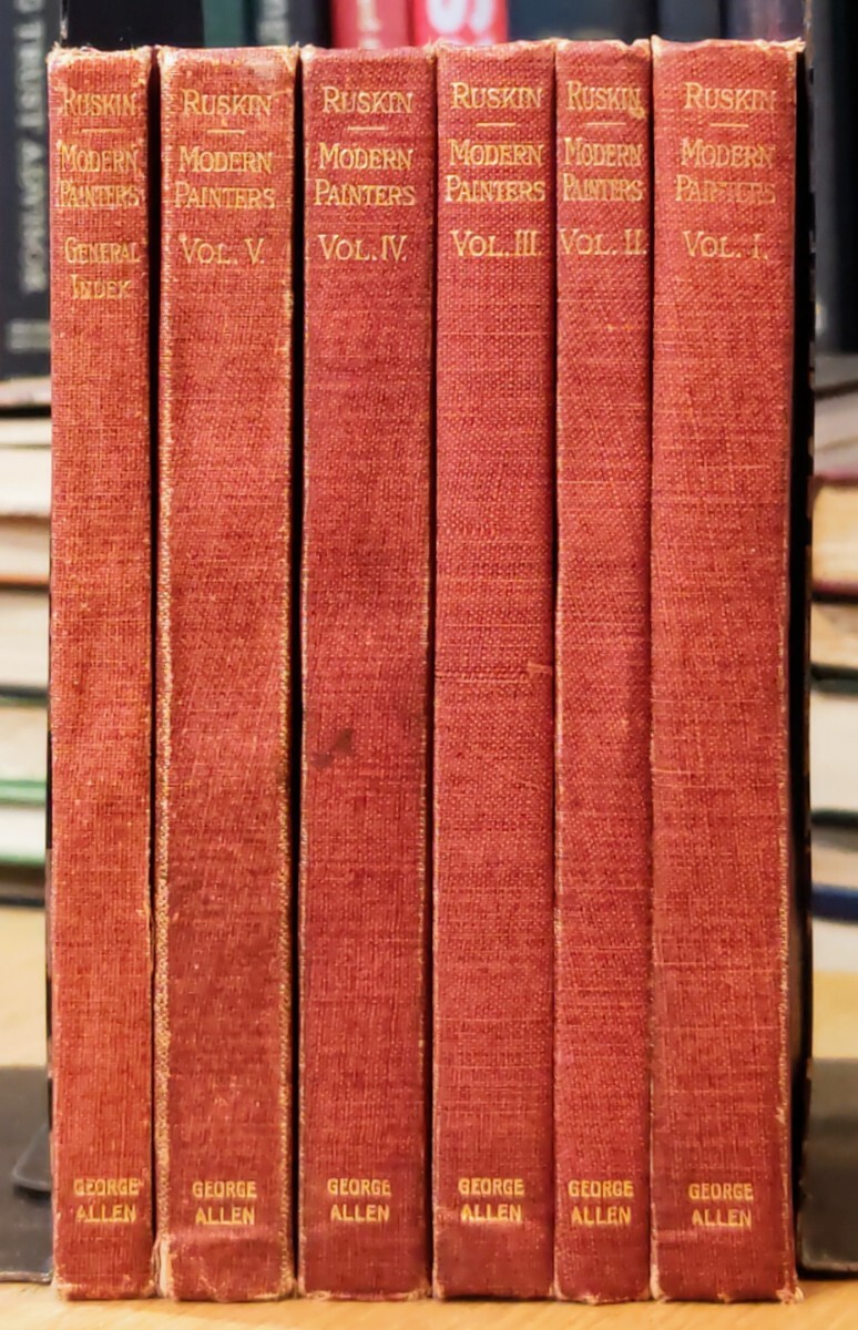 r0504-19.MODERN PAINTERS 6 pcs. ./JOHN RUSKIN/ John *las gold / foreign book / fine art commentary /. judgement / present-day. painter / Victoria morning / art 