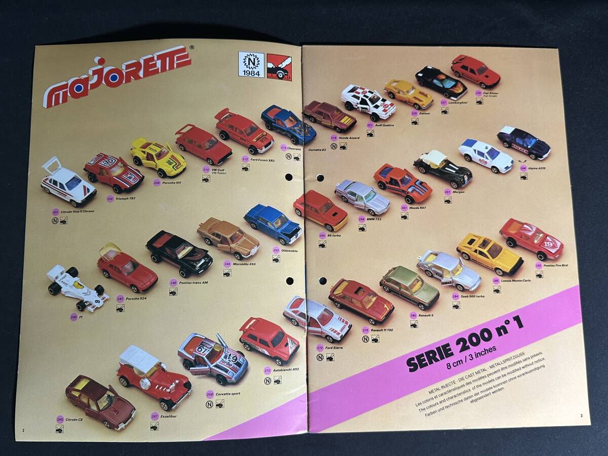 【 貴重品 】1984年 マジョレット カタログ Majorettte CATALOG 当時物 / ミニカー / ミニチュアカー の画像2