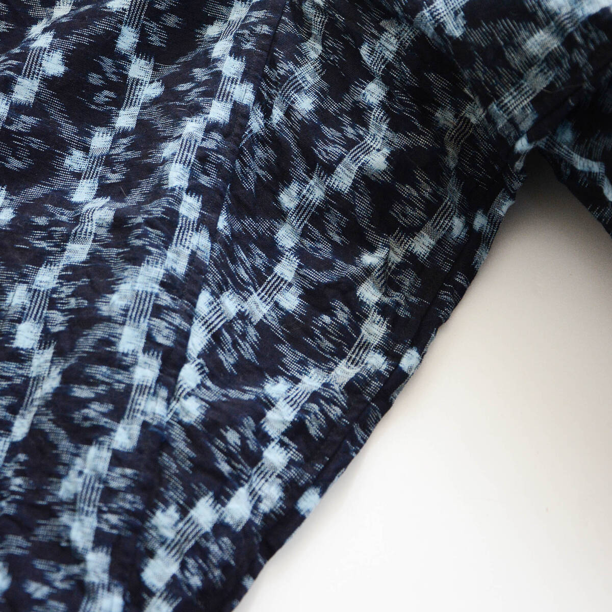 もんぺ 野良着 着物 パンツ 藍染 絣 木綿 ジャパンヴィンテージ 昭和 リメイク素材 monpe noragi pants japanese fabric vintage indigo_画像5