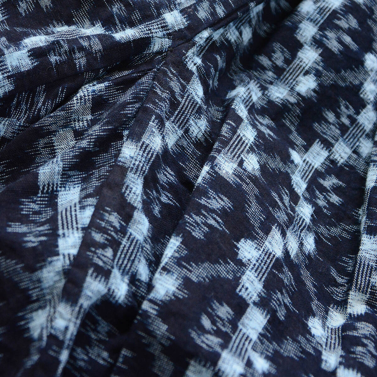 もんぺ 野良着 着物 パンツ 藍染 絣 木綿 ジャパンヴィンテージ 昭和 リメイク素材 monpe noragi pants japanese fabric vintage indigo_画像8