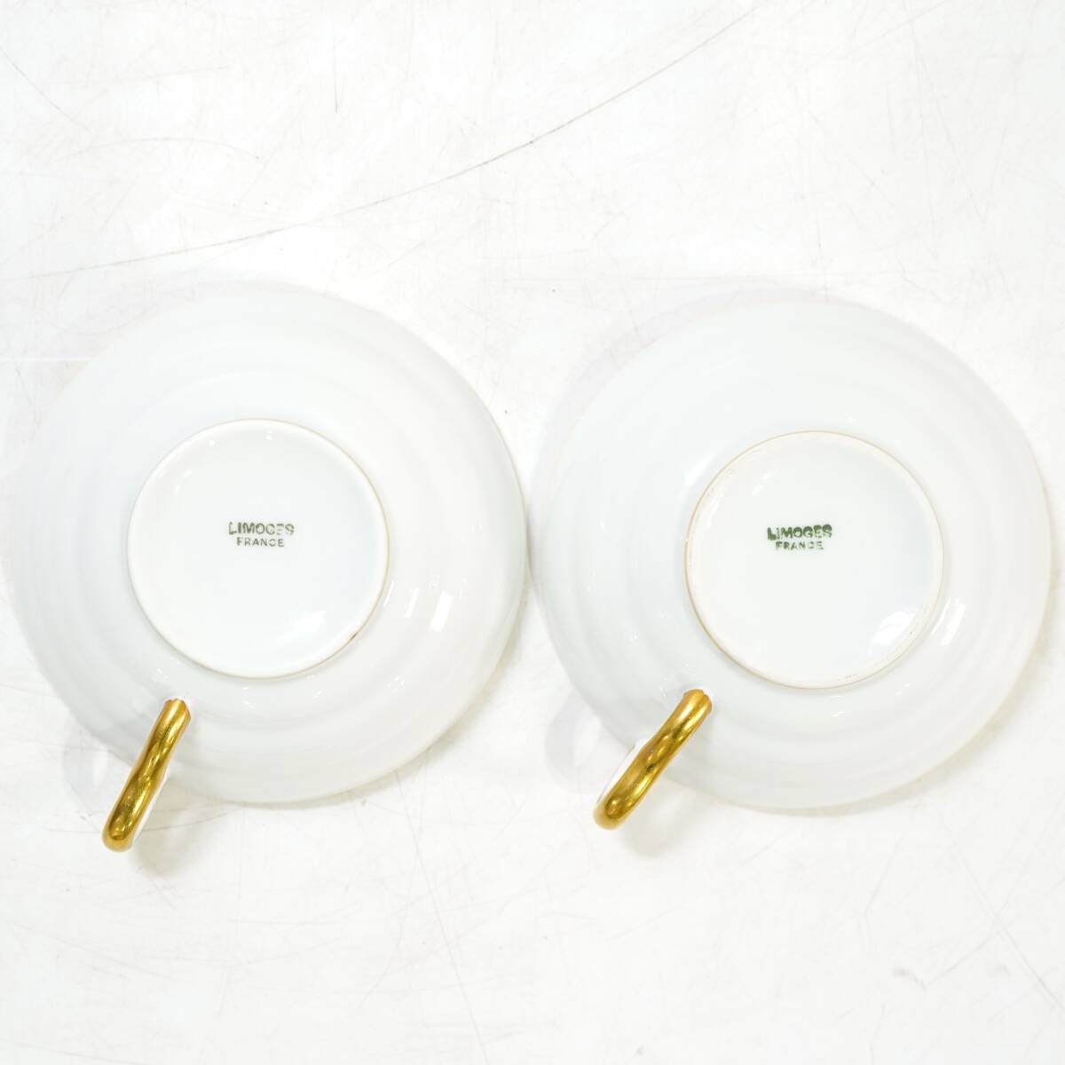 NA6366 LEMOGES リモージュ カップ&ソーサー 2客 ティーカップ NA6366 LEMOGES リモージュ カップ&ソーサー 2客 ティーカップ