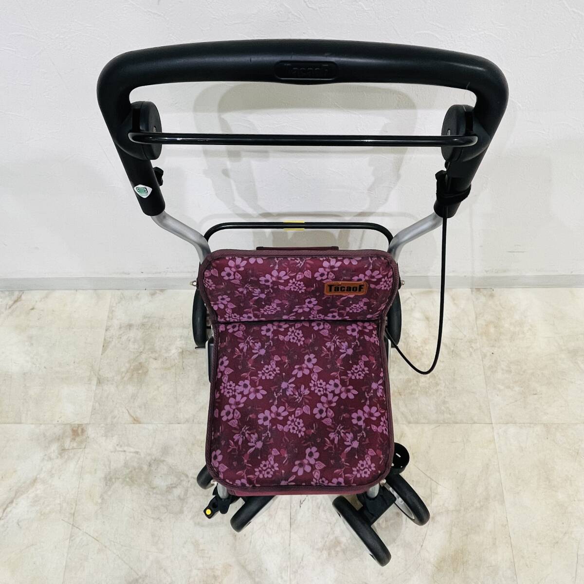 QA1917 рабочий товар Tey kob коляска для пожилых складной коляская для ходьбы ручная тележка товары для ухода красный фиолетовый цвет легкий Tacaof осмотр K