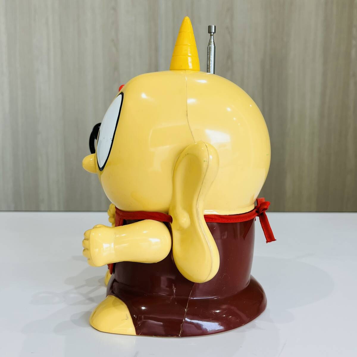 QA1963 激レア ドテラマン 動作品 音多おに蔵 タツノコプロ タイムボカン 当時物 チューナー 日本アニメ 人形 置物 おもちゃ 検K_画像2