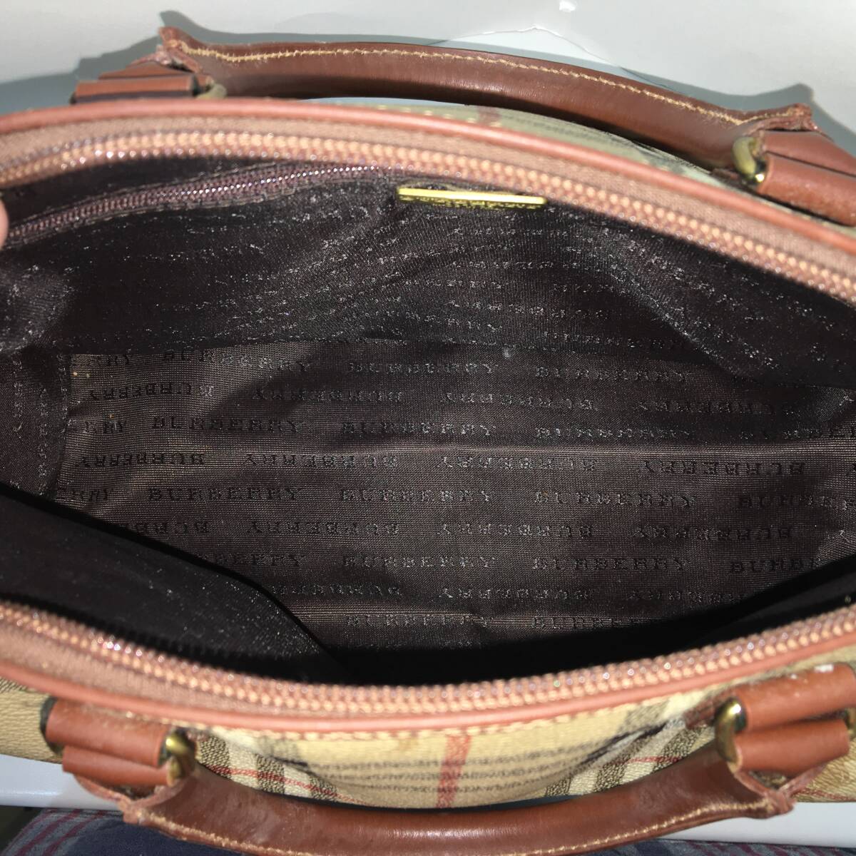 46426 Burberry Burberry London сумка сумка "Boston bag" noba проверка Mini рука PVC