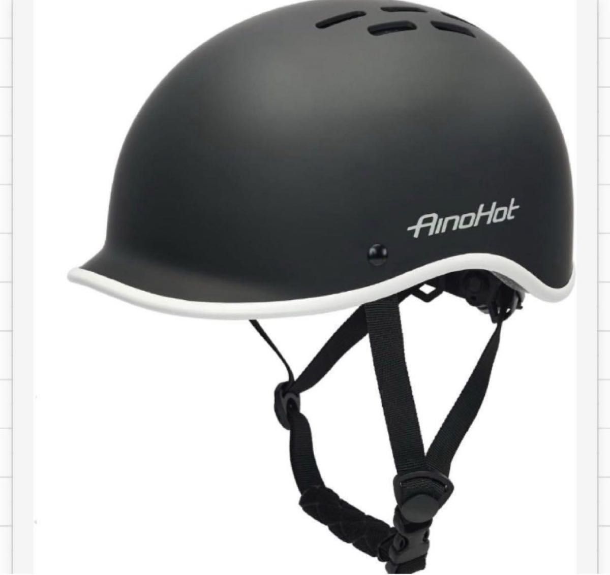 自転車ヘルメット　ブラック　LEDライト　軽量　通気性あり　ヘルメットおしゃれ ヘルメット　自転車　大人用ヘルメット