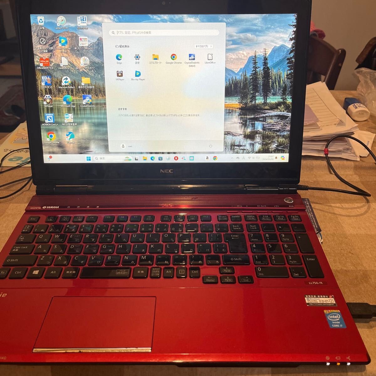 爆速SSD搭載 LL750R/第４世代Core-i7/8GB/BD/wi-hi/Windows 11HOME(23H2)/タッチパネル/訳あり品_画像1