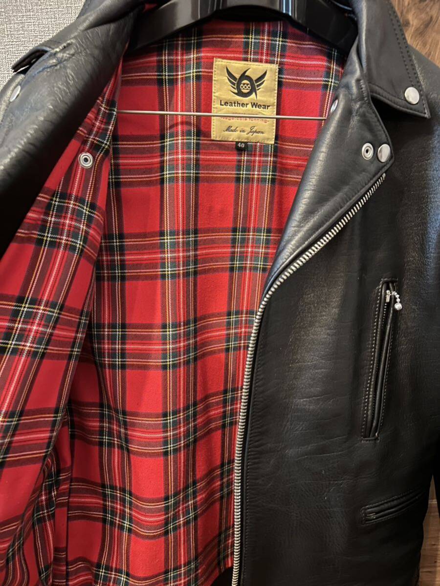 日本製・茶芯】サイズ40(L〜XL程度)666 LEATHER WEARレザー 日本製・茶芯】サイズ40(L〜XL程度)666 LEATHER WEARレザー