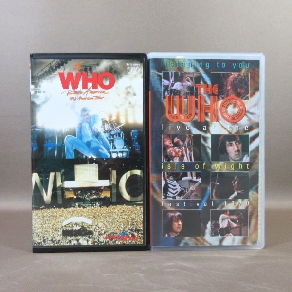 M696●ザ・フー THE WHO「ワイト島ライヴ1970」「ラスト・コンサート ロックス・アメリカ」VHSビデオ計2点セット_画像1