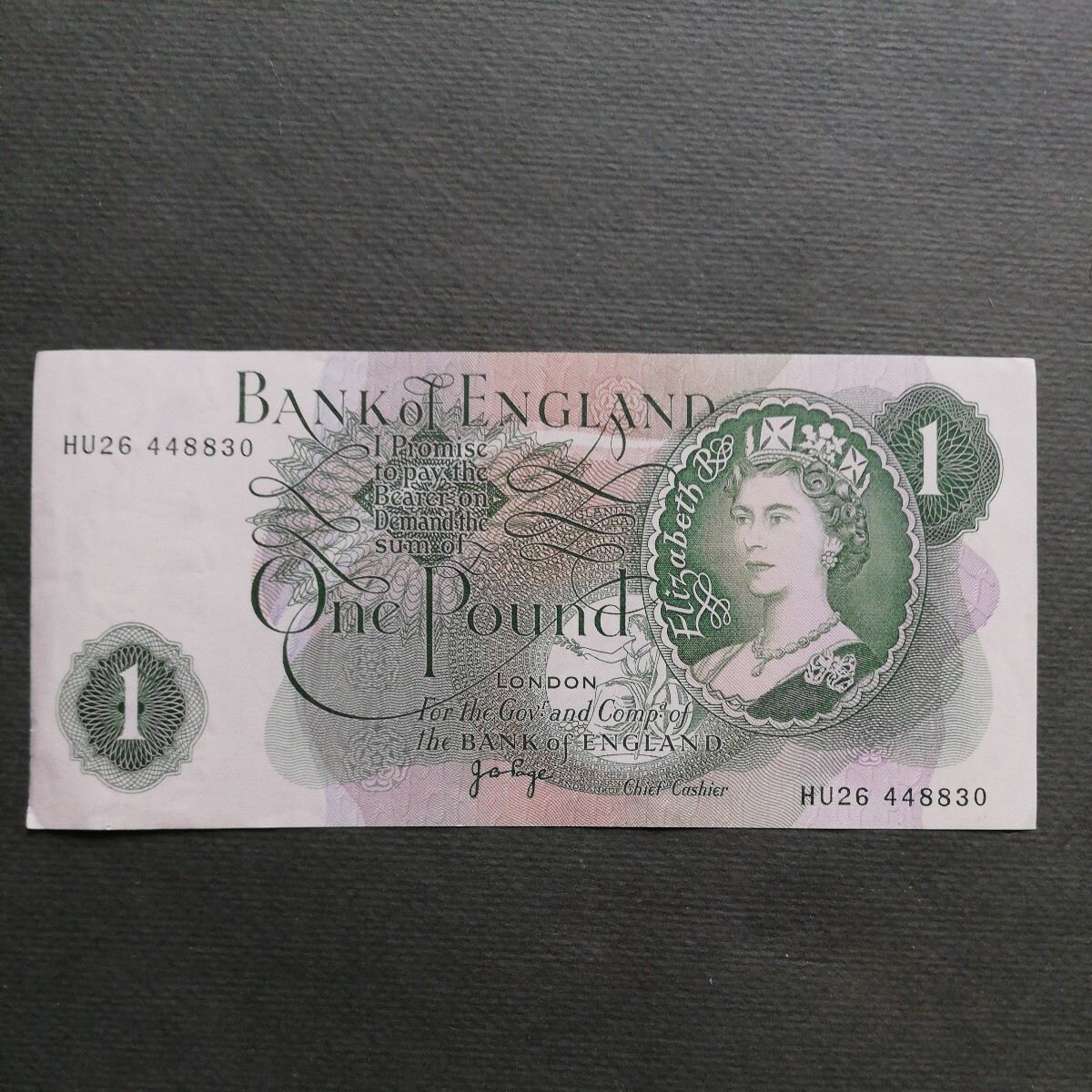 イギリス1960年発行1ポンド紙幣　ユーロ　ヨーロッパ_画像1