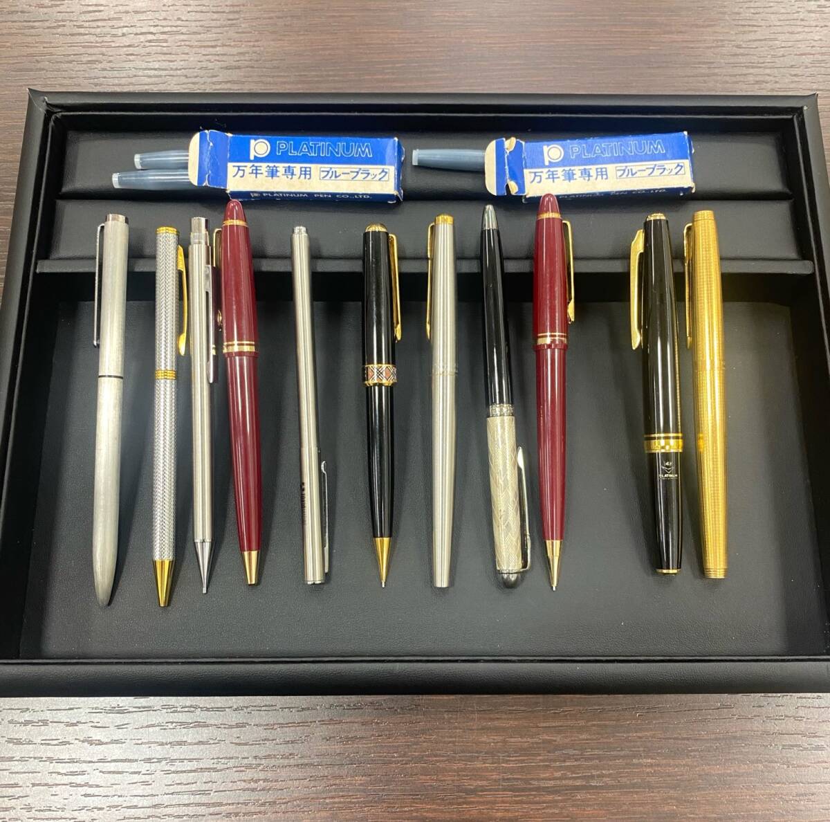 #1831 万年筆 ボールペンおまとめ PARKER PLATINUM ペン先14K_画像1