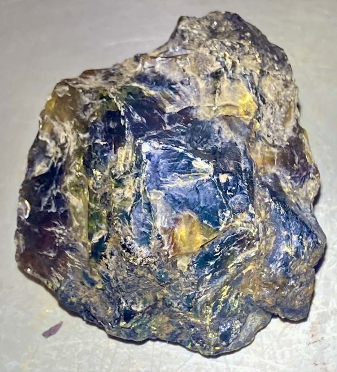  Indonesia sma tiger island production natural blue amber raw ore 35.90g beautiful ^ ^