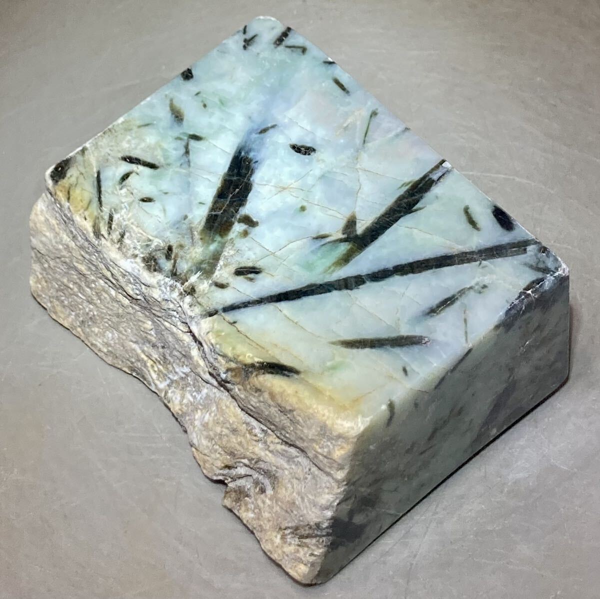  Myanma production large natural book@..510g1 surface remainder do cut polished [JADEITE]