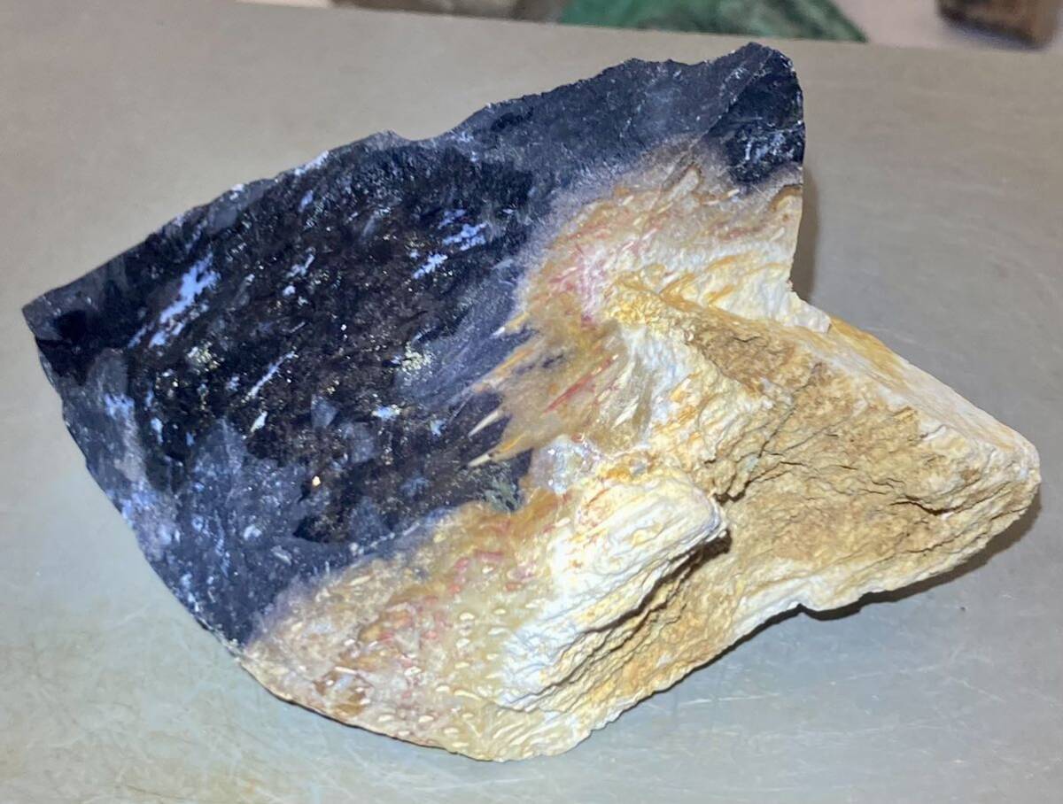 インドネシア領スマトラ島産大きな天然パームルートアゲート原石552g激レア石ヤシの木の化石^ ^の画像6