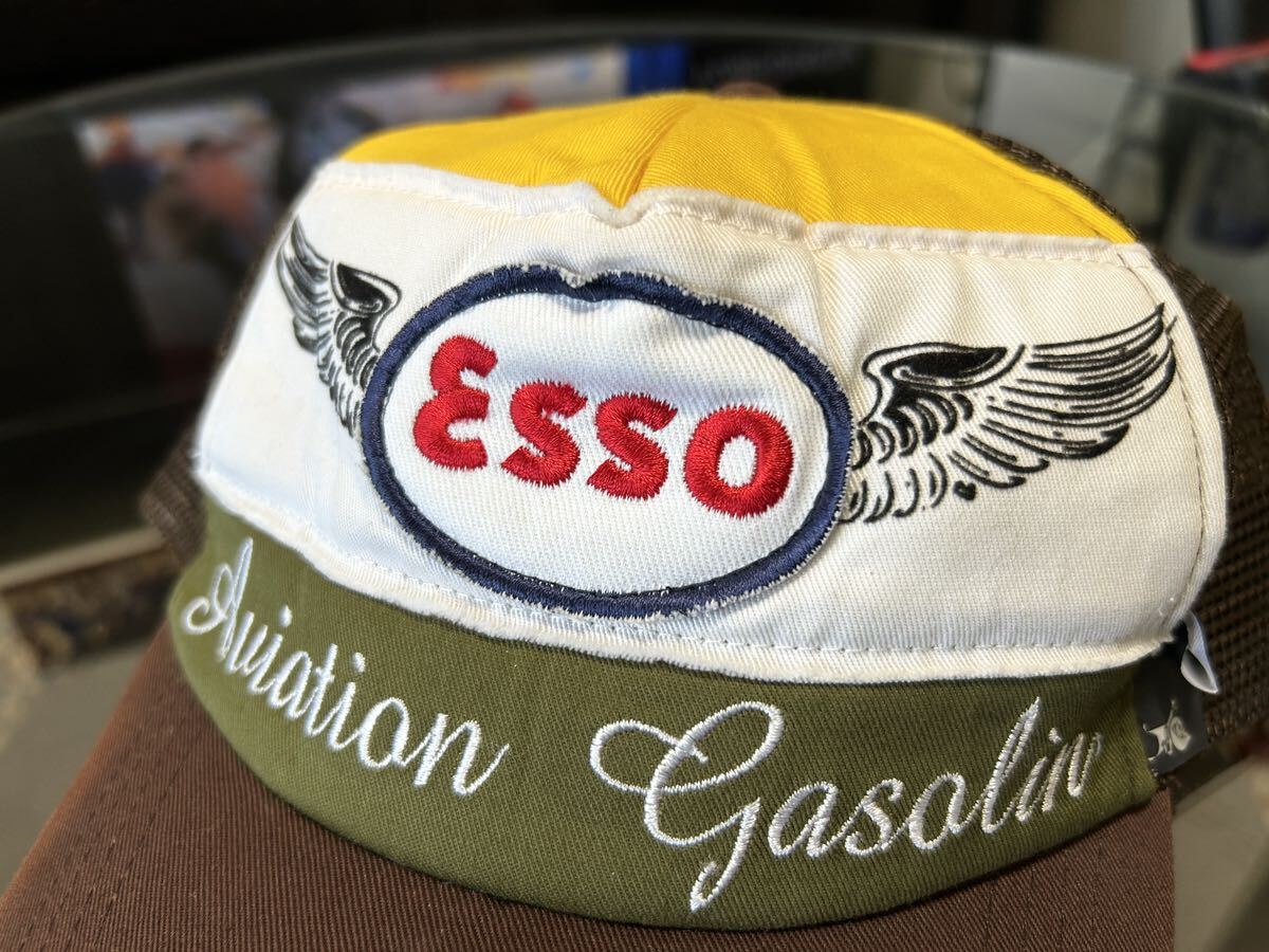 エッソ石油 Esso 企業　メッシュキャップ　ブラウン_画像2