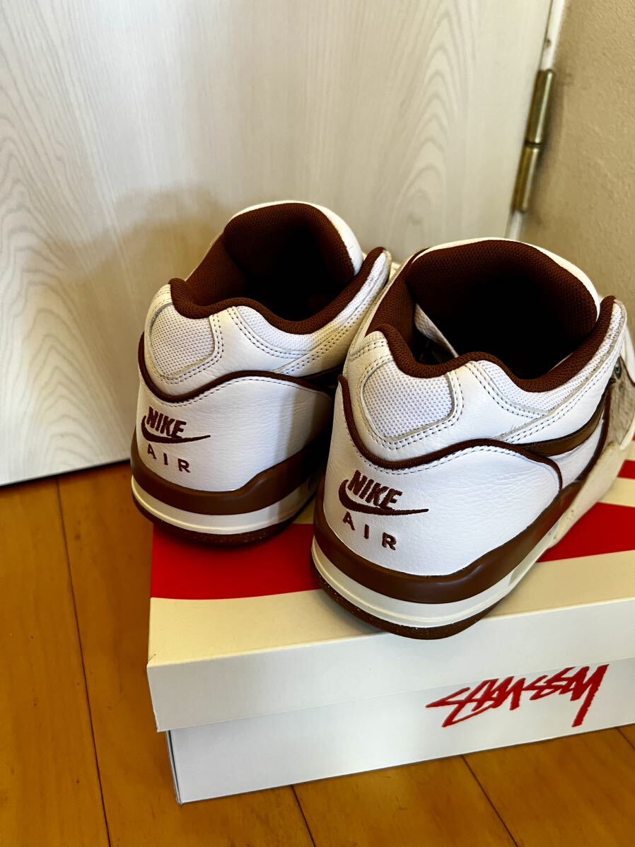 Stussy × Nike Air Flight 89 Low SP White and Pecan ステッカー付き エアフライト ステューシー_画像3