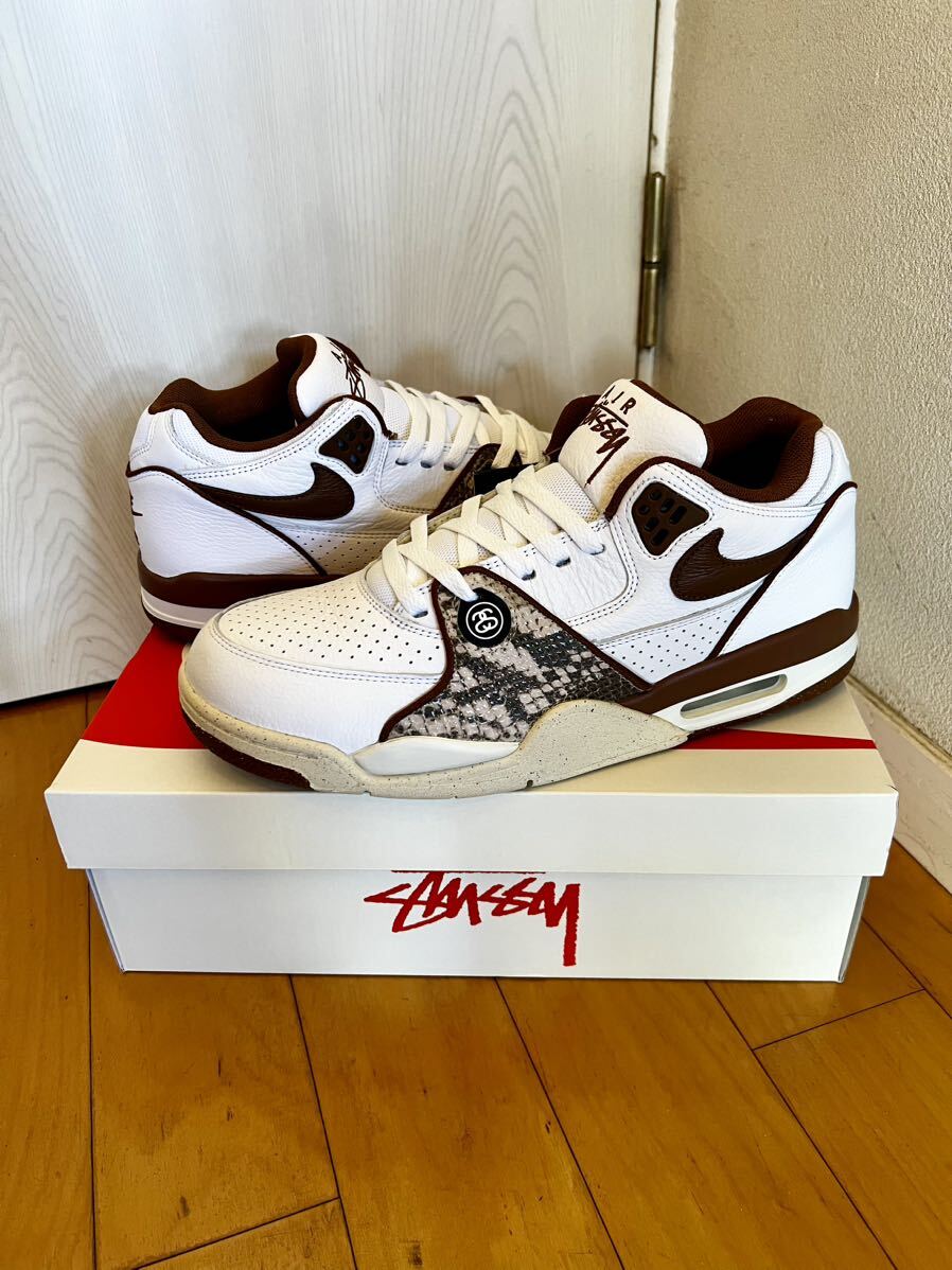Stussy × Nike Air Flight 89 Low SP White and Pecan ステッカー付き エアフライト ステューシー_画像1