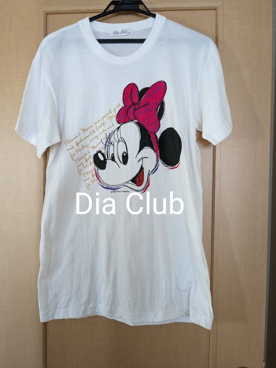 【Dia Club】半袖ロングTシャツ　ミニーちゃん　ホワイト