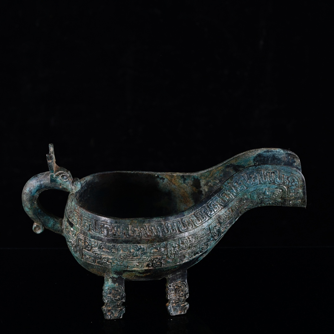 旧藏 青銅器 中国の西周時代の青銅瓢です 礼器です 時代物 中國古美術 極細工 擺件 置物 賞物 唐物 古美術品 DYW63_画像2