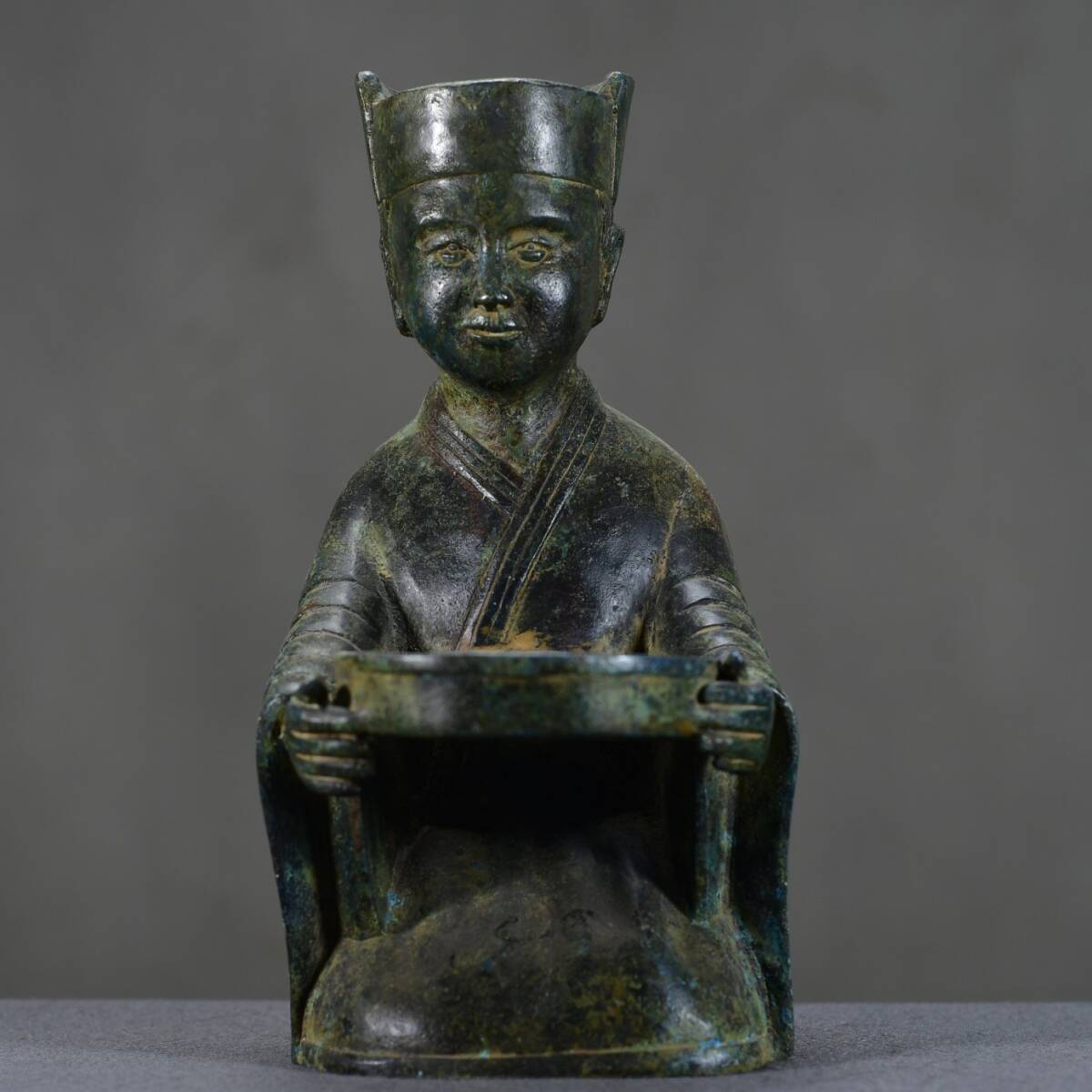 旧藏 青銅器 中國漢代青銅跪人傭 時代物 中國古美術 極細工 置物 賞物 唐物 古美術品 收藏品 DYW82 その他