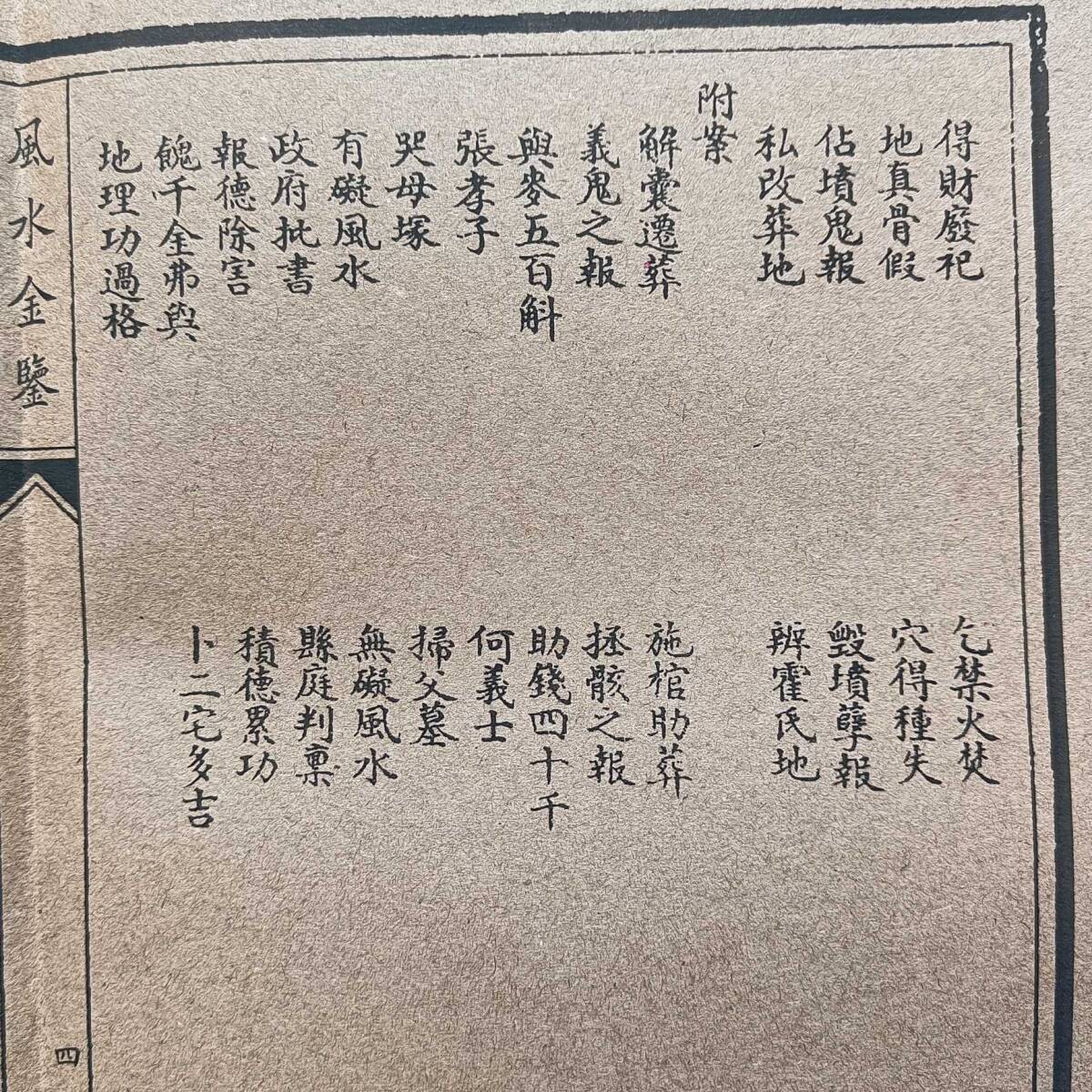 旧蔵 清代 中国の占術 風水地理 易学 『風水金鑒』 古文書 漢籍 旧蔵 清代 中国の占術 風水地理 易学 『風水金鑒』 古文書 漢籍