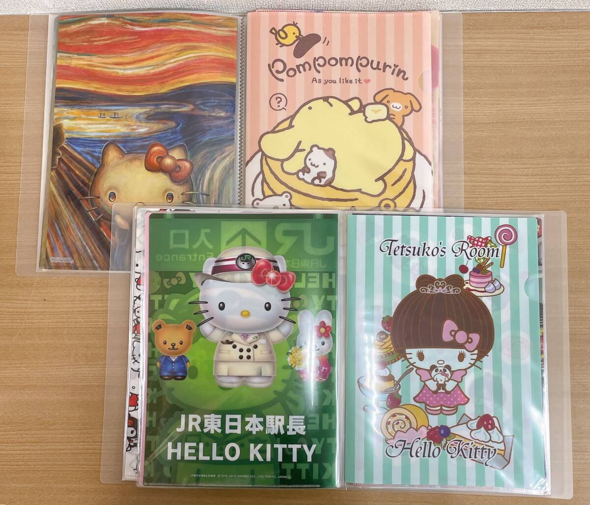 [ Sanrio character Mini clear file ] anime goods seal file sanrio Hello Kitty Pom Pom Purin /S65-283