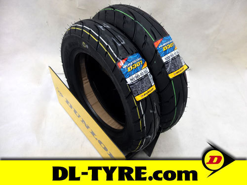 #2[前後セット] DUNLOP D307 90/90-10 100/90-10 [アドレスV125]の画像1