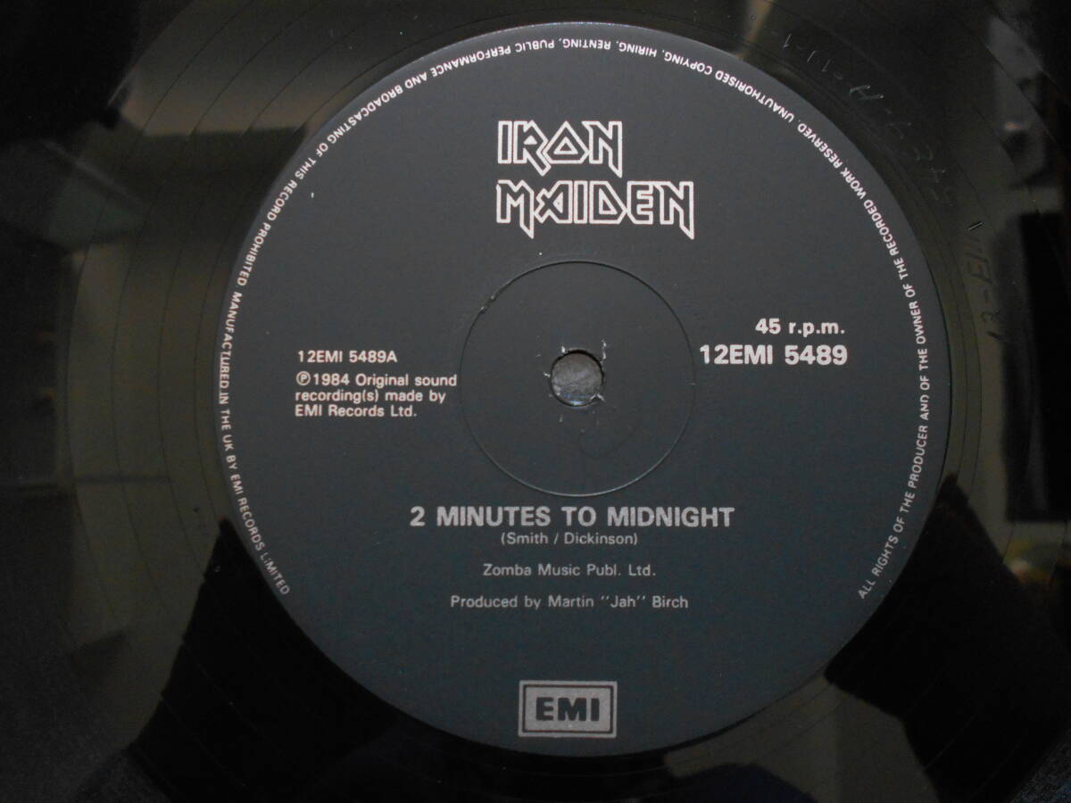 12inch UK ORIG! IRON MAIDEN/2 MINUTES TO MIDNIGHT*12 EMI 5489* both sides mato1 STERLING stamp 