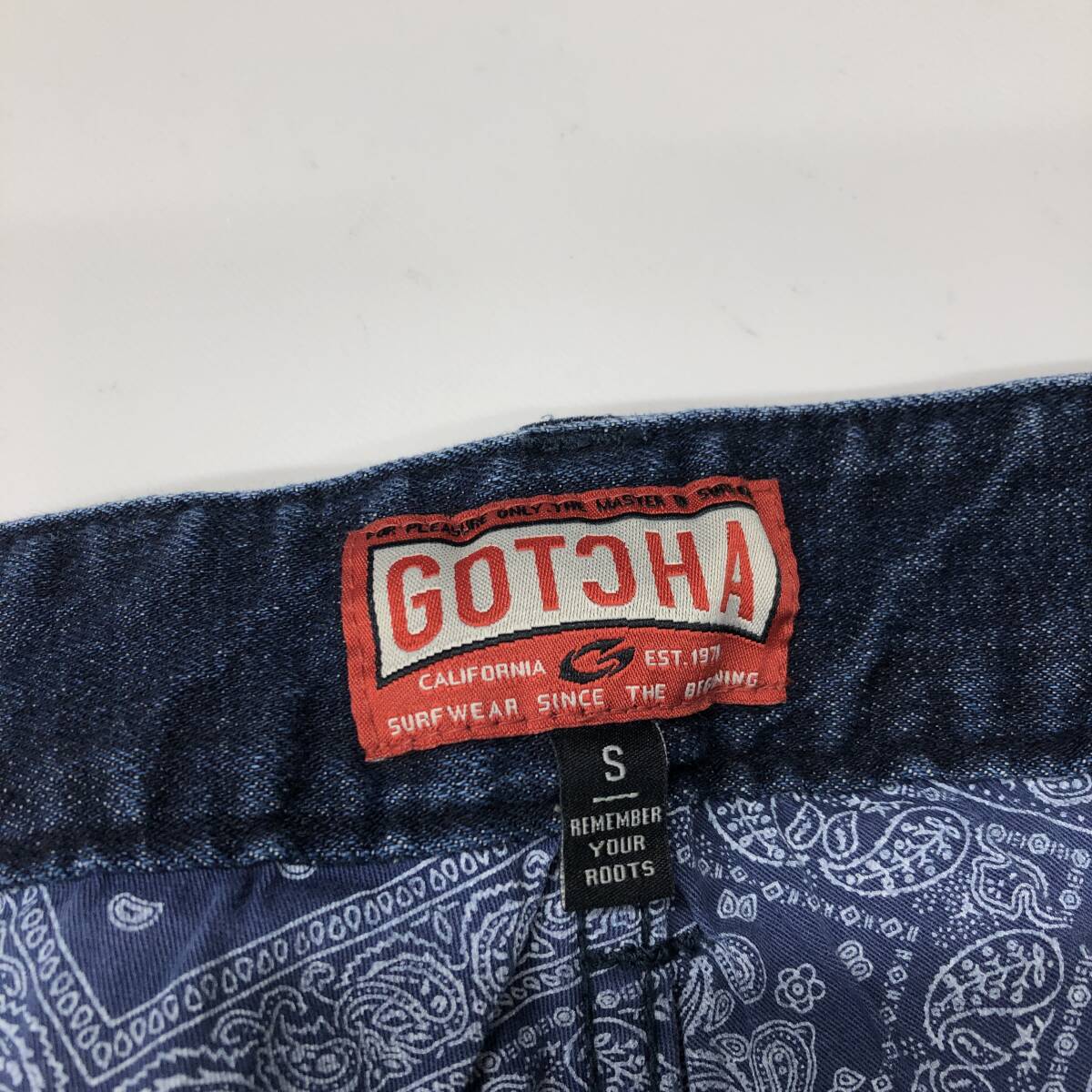 GOTCHA( Gotcha ) Denim брюки повреждение обработка стрейч ткань S размер 78cm 183G1811