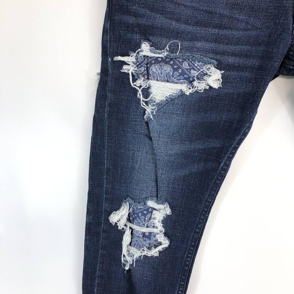 GOTCHA( Gotcha ) Denim брюки повреждение обработка стрейч ткань S размер 78cm 183G1811
