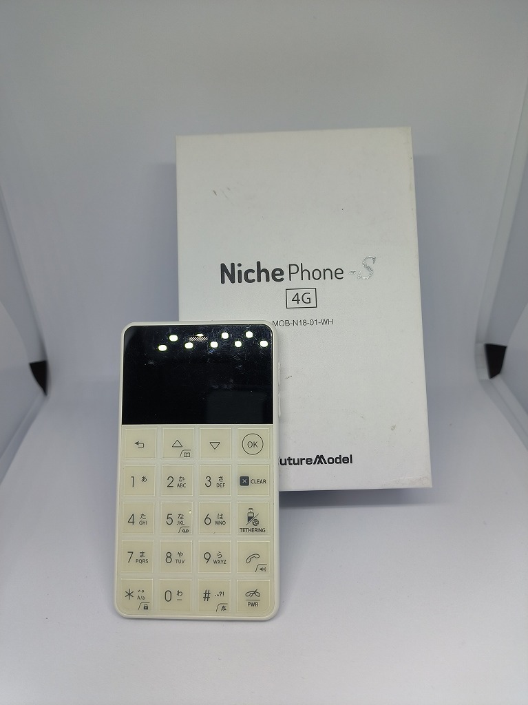 【中古】NichePhone-S 4G ニッチフォン ホワイト MOB-N18-01-WHの画像1