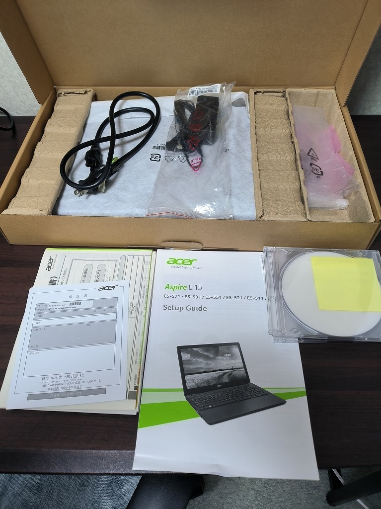 【中古】Acer Aspire E5 E5-571-A34D/K7 メモリ4GB＋HDD500GBの画像3