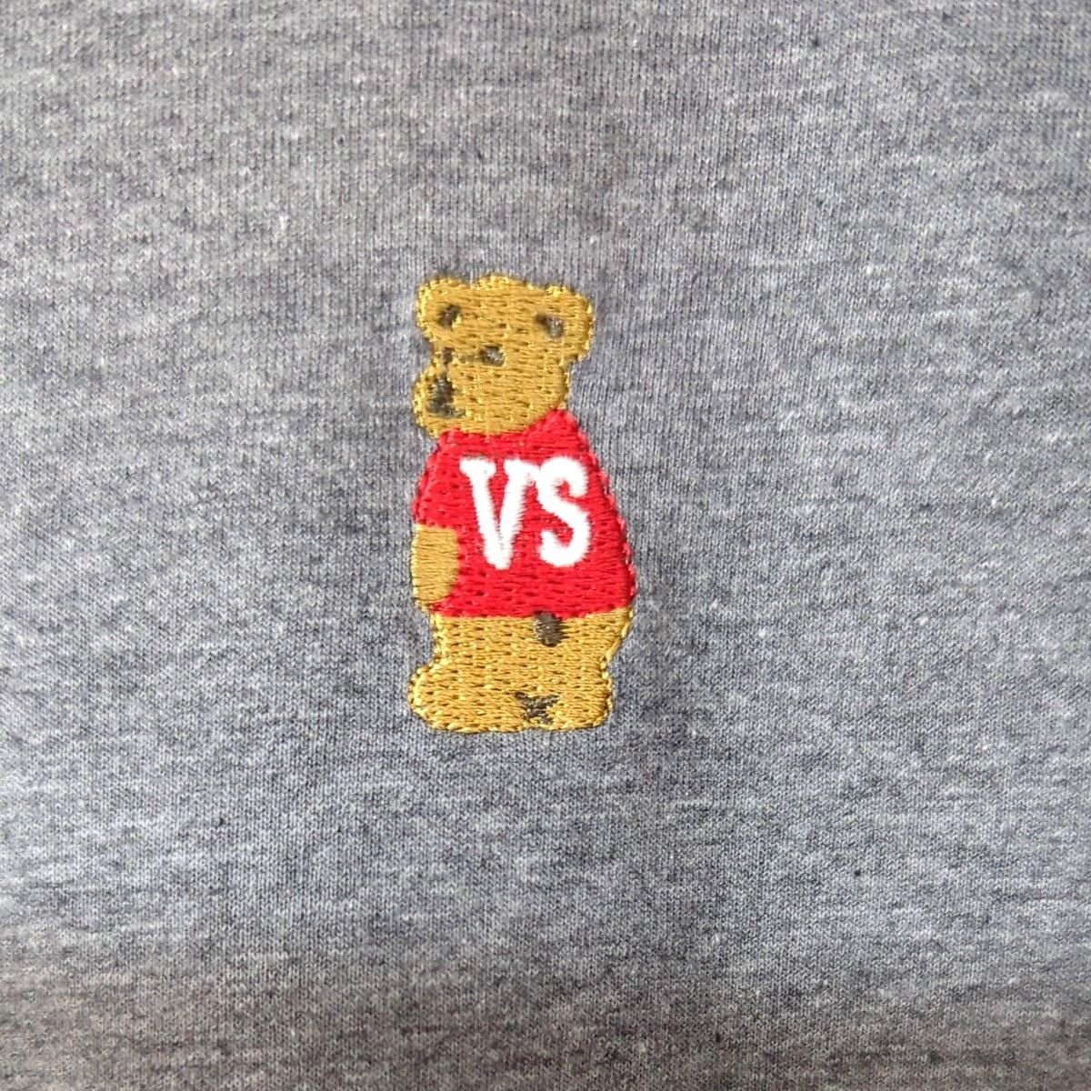 【新品】タグつき　VAN SPORTS　ヴァンスポーツ　半袖Tシャツ　メンズ　サイズM　グレー　ベア刺繍　ロゴつき　抗菌防臭