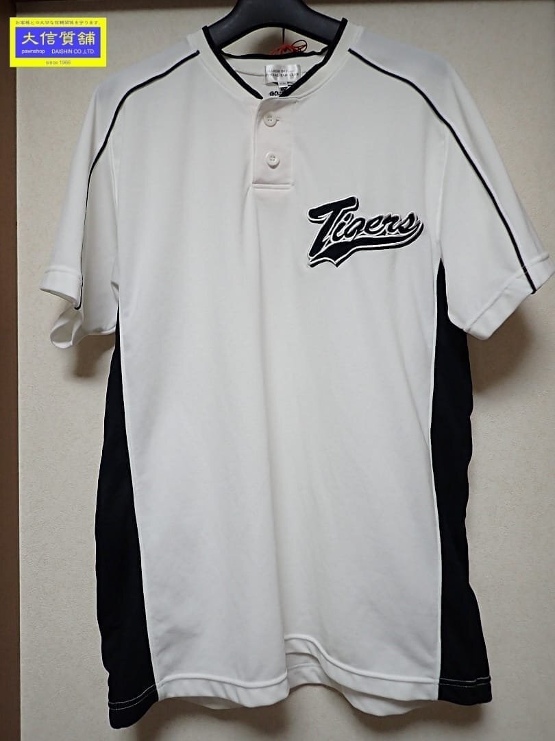 MIZUNO ミズノ 阪神タイガース 公式ファンクラブ 半袖 Tシャツ O-XO ホワイト 中古B 【送料無料】 A-8473_画像1