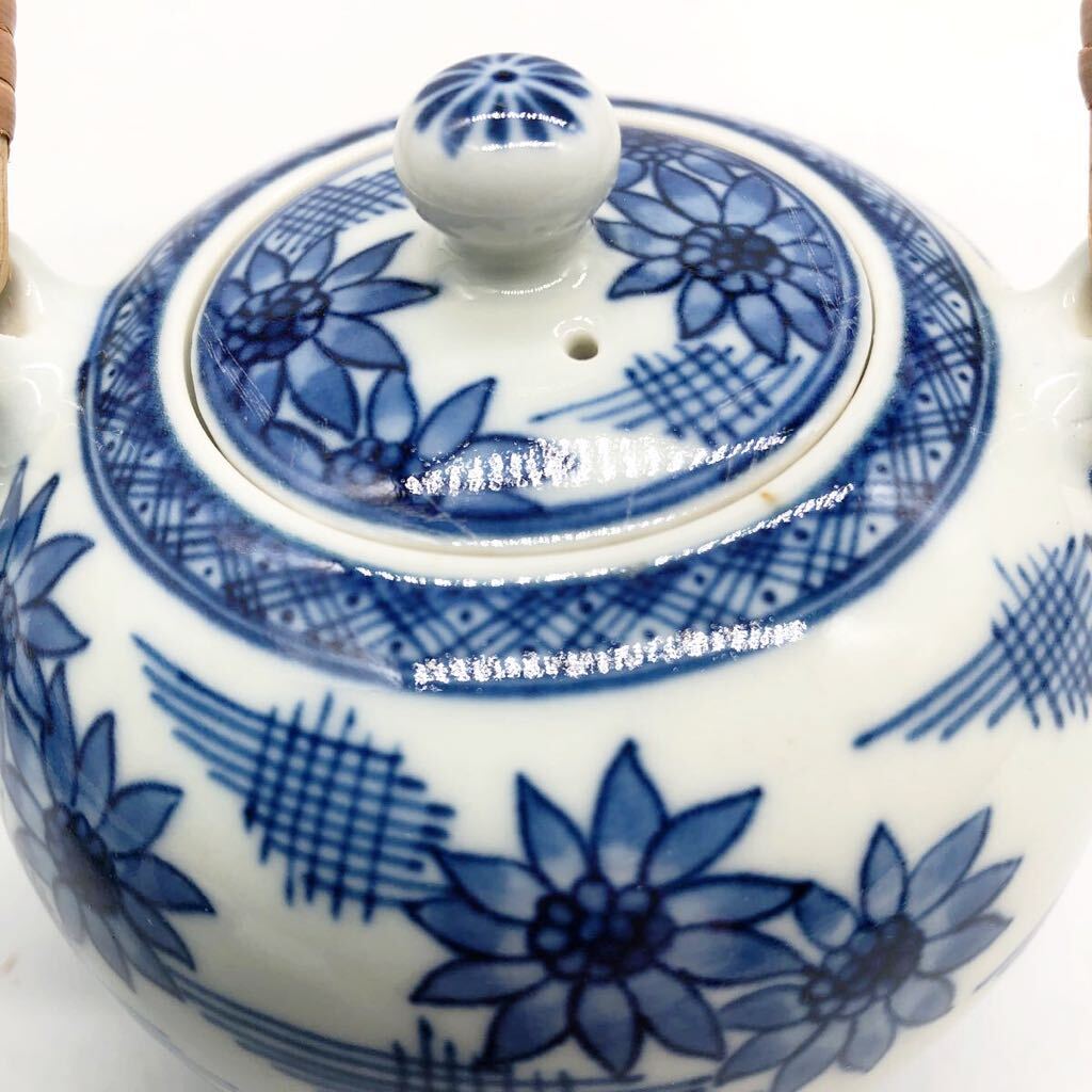 190510景徳鎮製　青花磁器 色絵　茶器セット5点 茶道具 時代物 _画像9