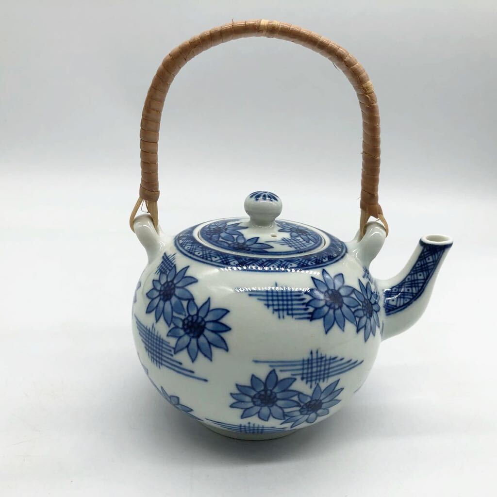 190510景徳鎮製　青花磁器 色絵　茶器セット5点 茶道具 時代物 _画像5