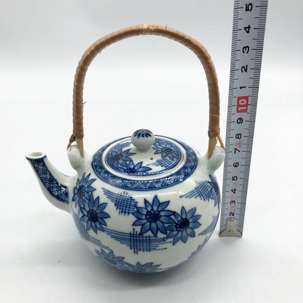 190510景徳鎮製　青花磁器 色絵　茶器セット5点 茶道具 時代物 _画像7