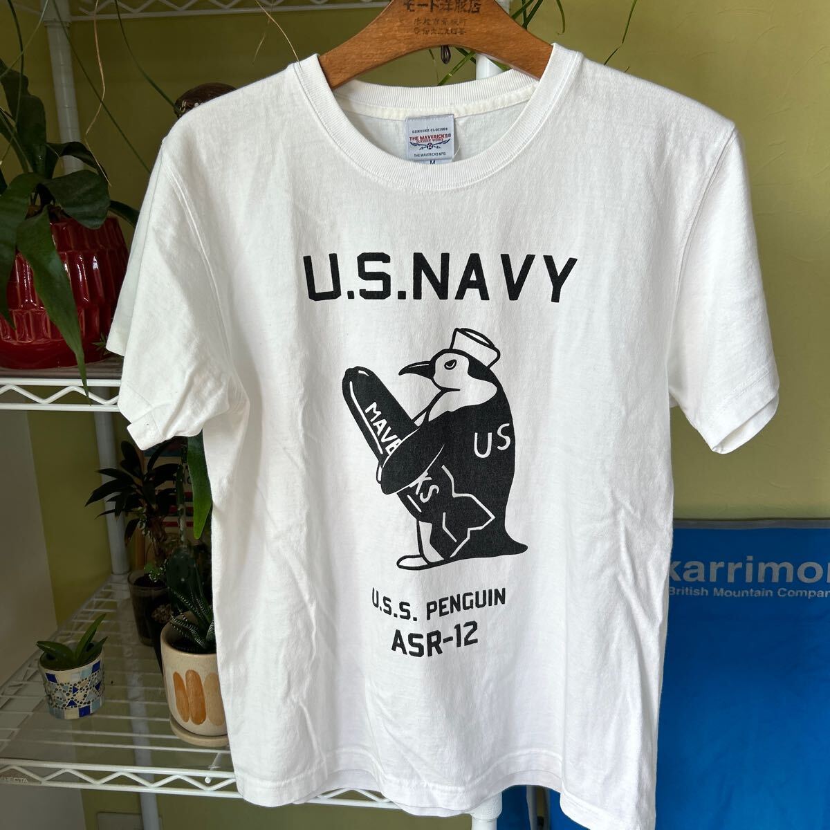 THE MAVERICKS NAVY ペンギンTシャツ　白M_画像3