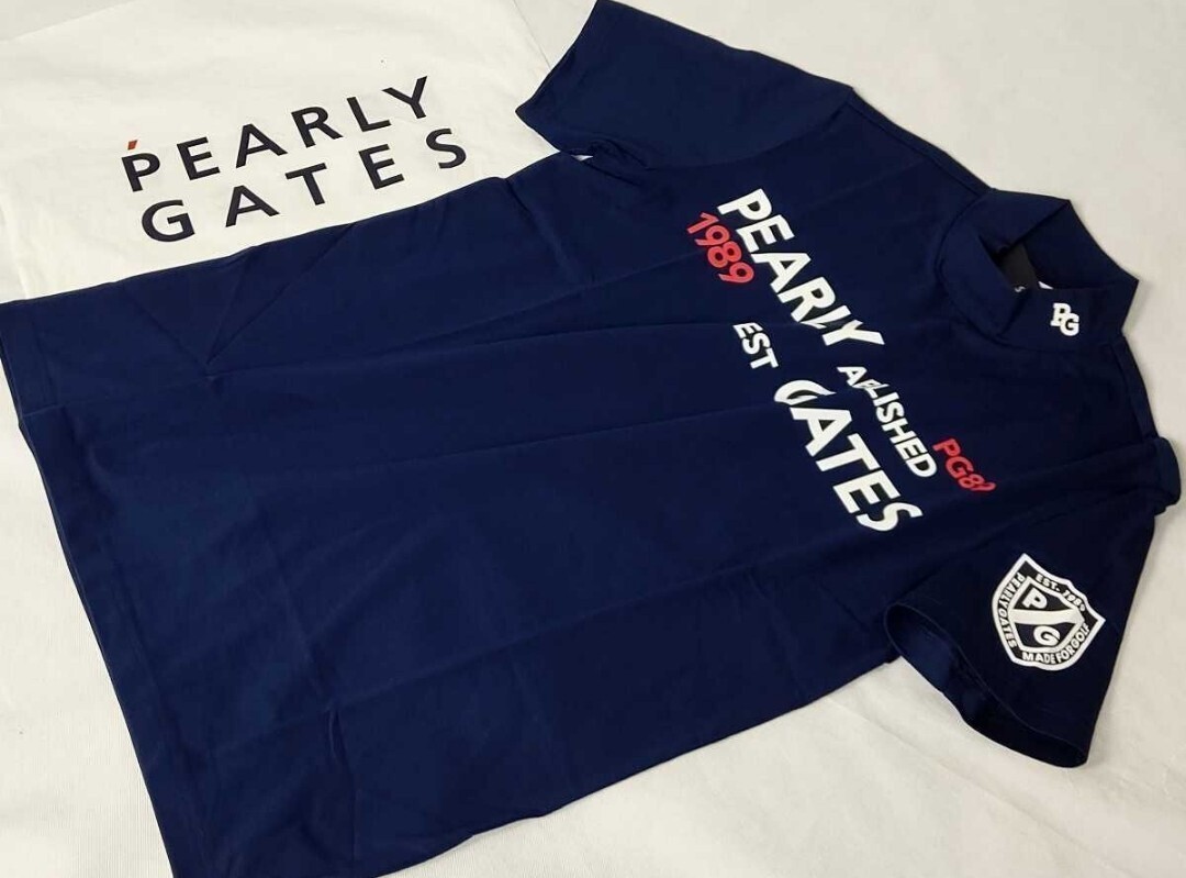 ★新品正規品 PEARLYGATES/パーリーゲイツメンズ ソルディーフェンダー半袖ハイネックカットソー size5(L) 原英莉花プロ着用モデル 日本製の画像6