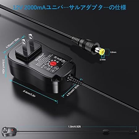 SoulBay [アップグレード版] ユニバーサルAC DCアダプタ3V～12V家電およびUSB充電デバイス用、8個の選択可能なア_画像4