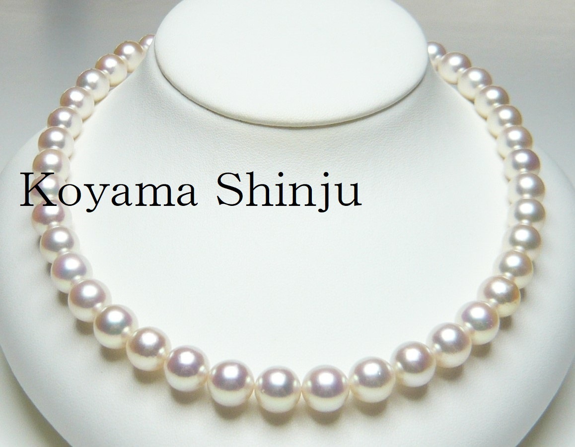 * Oyama pearl * immediately buying special price! free shipping! rarity color! extra-large 9.5-10mm!...book@ pearl pearl necklace nc08